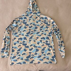 BURLEBO Blue and Beige Rockport Camo Hoodie